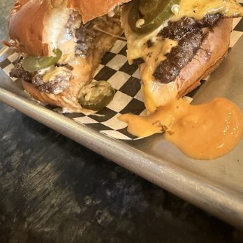 The Food Box - Great bacon and cheese burger. Added jalapeños - Burgers Near Me - San Diego, California