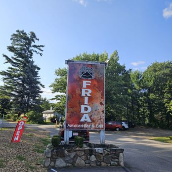 Frida Mexican Bar & Grill - Look for this sign. It's lit up with cool neon at night - Mexican Near Me - Alton, New Hampshire Frida Mexican Bar & Grill - Look for this sign. It's lit up with cool neon at night - Mexican Near Me - Alton, New Hampshire