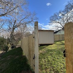 Lowe's Home Improvement - Pretty cheap 5 minute fix on such an expensive install. Does this look like a $6500 fence to anyone. Maybe 300ft of fencing at most.