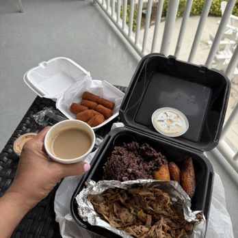 Mambos Cuban Cafe - Ham Croquettes, Lechón Asado, Sweet Plantains, Congrí rice and Cafe con Leche - Cuban Near Me - Jacksonville, Florida