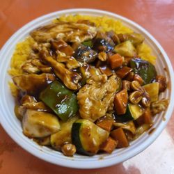 Beijing House - Kung Pao Chicken. These folks are consistently very good. Quality is way above average.