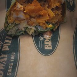 Broadway Bar & Pizza - 1/2 of the buffalo chicken wrap