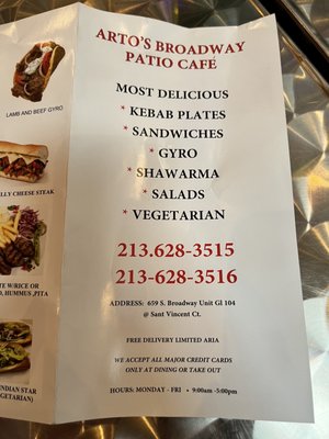Menu photo 5 Arto's Broadway Deli Los Angeles, CA