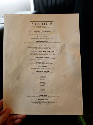 Menu photo 2 Xtadium Seattle, WA Menu photo 2 Xtadium Seattle, WA