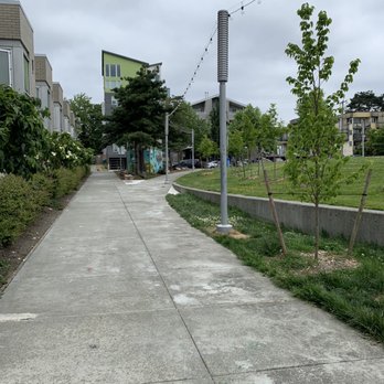 Ballard Commons Park - Lights strung along and above the walkway. - Parks Near Me - Seattle, Washington Ballard Commons Park - Lights strung along and above the walkway. - Parks Near Me - Seattle, Washington