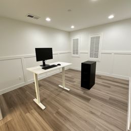 After: Professional, clean, artful woodworking. Perfect for adult bonus space. After: Professional, clean, artful woodworking. Perfect for adult bonus space.