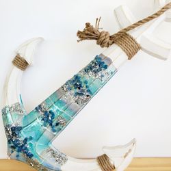 Live Well Design & Co - This resin anchor is one of a kind and perfect for any coastal decor