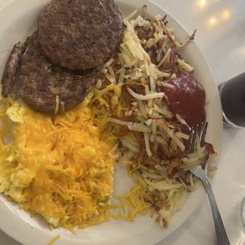 Bear Paw Cafe - Sausage patties, scrambled eggs with cheese and hash browns - Coffee & Tea Near Me - St. George, Utah