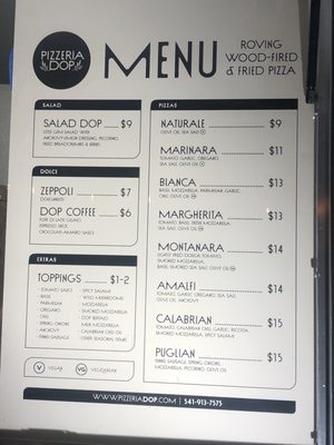 Menu photo 2 Pizzeria DOP Eugene, OR