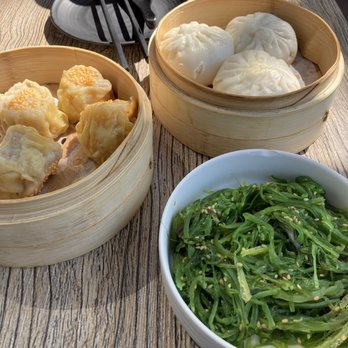 Dumpling Time - Berkeley - BBQ Pork Bao, Siu Mai, and Seaweed Salad - Chinese Near Me - Berkeley, California Dumpling Time - Berkeley - BBQ Pork Bao, Siu Mai, and Seaweed Salad - Chinese Near Me - Berkeley, California