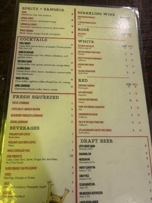 Menu photo 2 Little Beast Cafe & Bistro Washington, DC, DC Menu photo 2 Little Beast Cafe & Bistro Washington, DC, DC