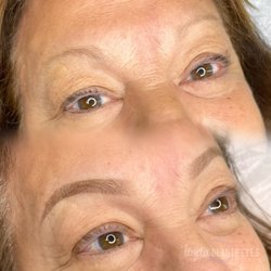 Top: Bare brows
Bottom: Healed ombre powder after one session, before minor touch up