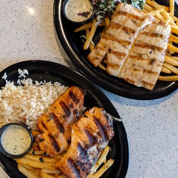 OC Fish Grill - Salmon plate & mahi mahi plate. - Seafood Near Me - Irvine, California OC Fish Grill - Salmon plate & mahi mahi plate. - Seafood Near Me - Irvine, California