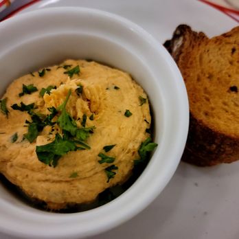 Bouillon Pigalle - Fish rilette & bread (skip it) - French Near Me - Paris, 75 Bouillon Pigalle - Fish rilette & bread (skip it) - French Near Me - Paris, 75