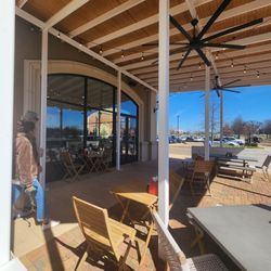 Chicken Salad Chick - Seating area right outside front doors of restaurant