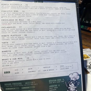 Badger Hill Brewing - Menu For Bravi's Mexican Joint - Breweries Near Me - Shakopee, Minnesota