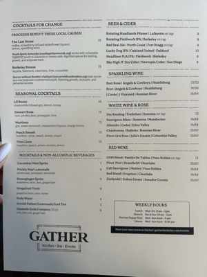Menu photo 7 Gather Berkeley, CA Menu photo 7 Gather Berkeley, CA