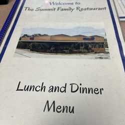 Summit Restaurant - Summit Restaurant Lunch and Dinner menu