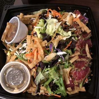 Eureka! - Seared Furikake Crusted Ahi Tuna Salad - American Near Me - Carlsbad, California