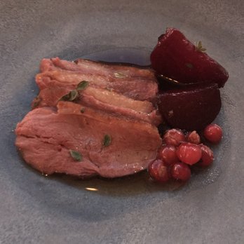 Reverie Restaurant - a plate of meat and fruit - Canadian (New) Near Me - London, Ontario