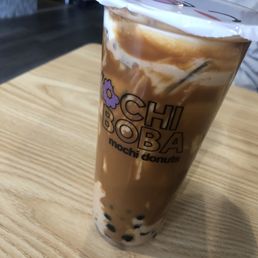 Cookie butter milk tea with boba Cookie butter milk tea with boba