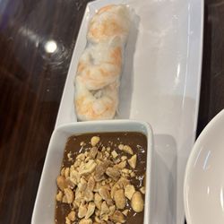 Spring Rolls. One is missing because my child couldn't wait to dive into it.
