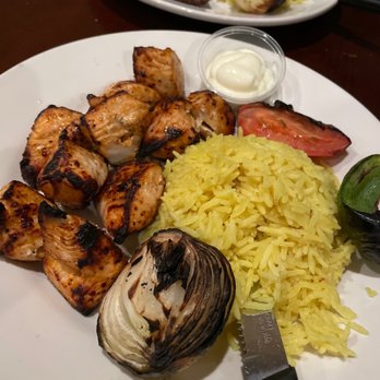 Cedar Palace - Shish Tawook Dinner Plate - Lebanese Near Me - Chicago, Illinois Cedar Palace - Shish Tawook Dinner Plate - Lebanese Near Me - Chicago, Illinois