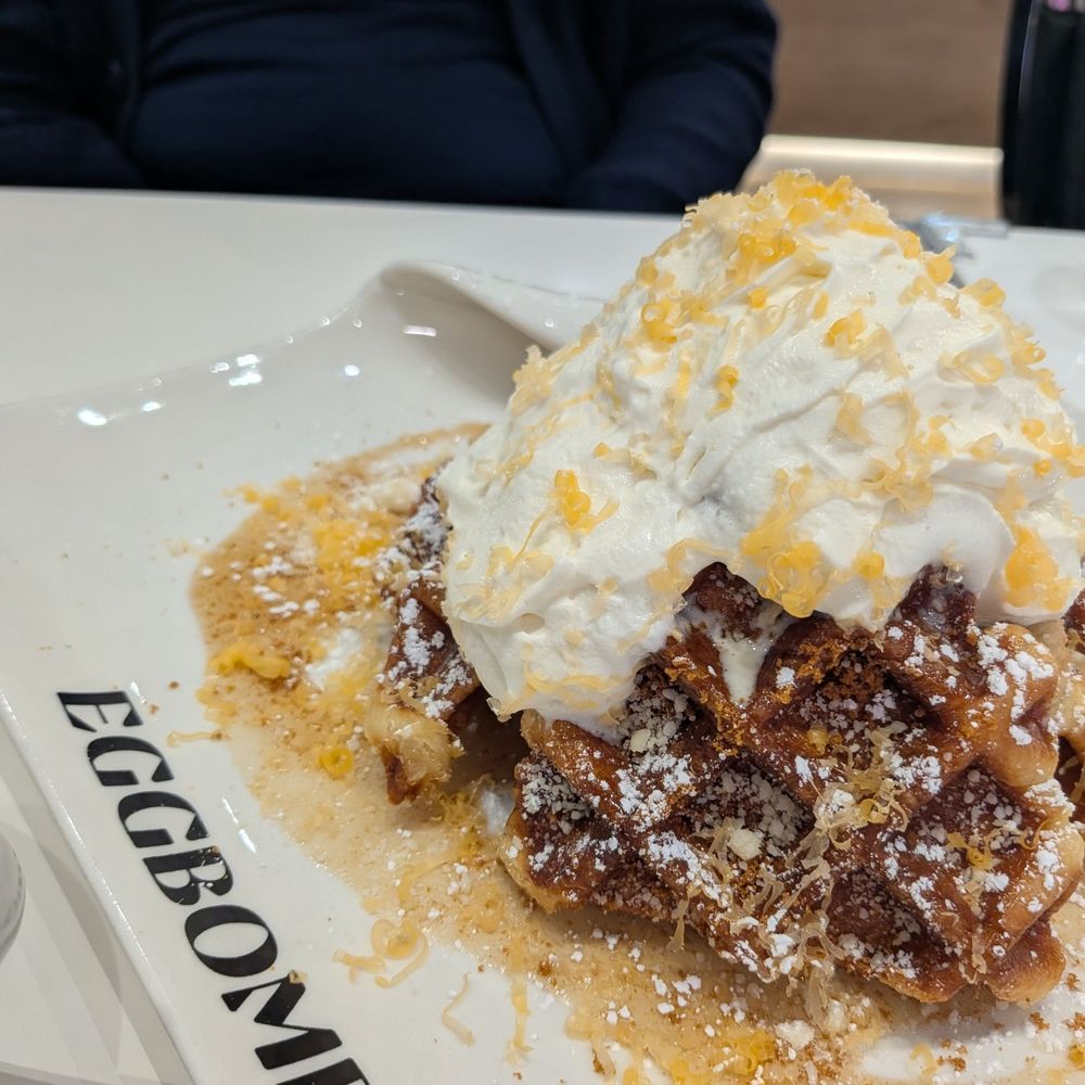 Eggbomb+ - Volcaffle ...there's icecream for lava inside - Breakfast & Brunch Near Me - Burnaby, British Columbia