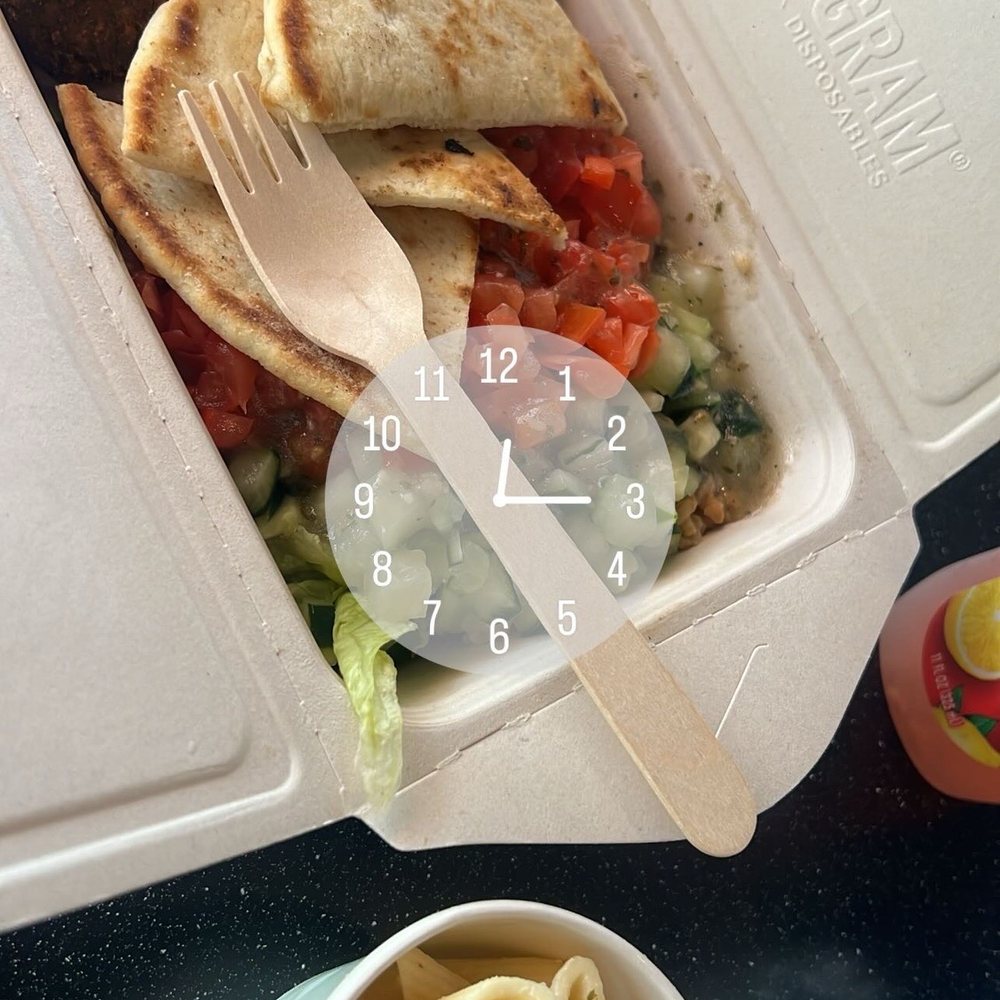 Falafel & Rice Bowl and a side of Pasta Salad