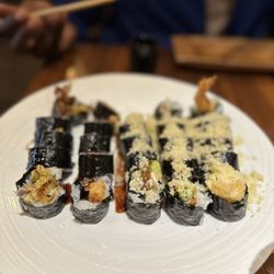 Assorted veggie and fish rolls