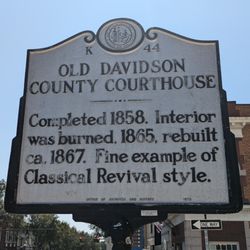 Old Davidson County Courthouse Historical Marker - It's still here and this time, it was open!