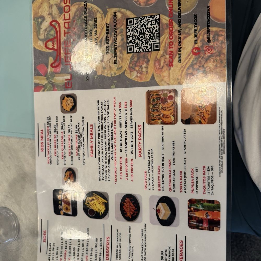 El Jefe Tacos - Menu - Mexican Near Me - Chantilly, Virginia El Jefe Tacos - Menu - Mexican Near Me - Chantilly, Virginia