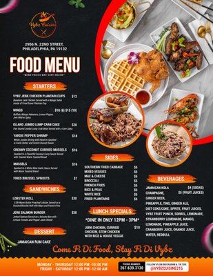 Menu photo 2 Vybz Cuisine Philadelphia, PA Menu photo 2 Vybz Cuisine Philadelphia, PA