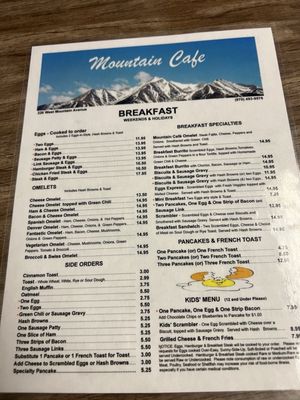 Menu photo 1 Mountain Cafe Fort Collins, CO Menu photo 1 Mountain Cafe Fort Collins, CO