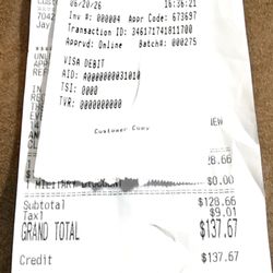 Proof of sale