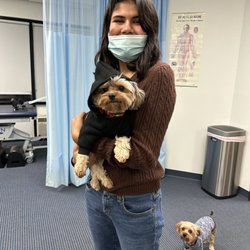 AHMC WELLNESS CENTER - Patient came for Guasha to relieve her back pain and she loves our service dog Bruce!