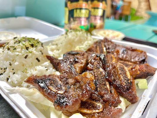 Photo of Lefty-J's Island Favorites - Las Vegas, NV, US. Regular size kalbi rib plate