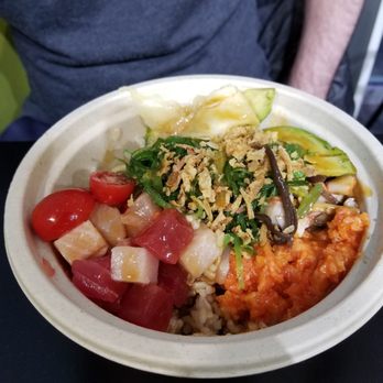 Poke City - Spicy salmon, tuna and yellow fin with Hawaiian sauce. Generous portions.$10. - Poke Near Me - Brooklyn, New York Poke City - Spicy salmon, tuna and yellow fin with Hawaiian sauce. Generous portions.$10. - Poke Near Me - Brooklyn, New York