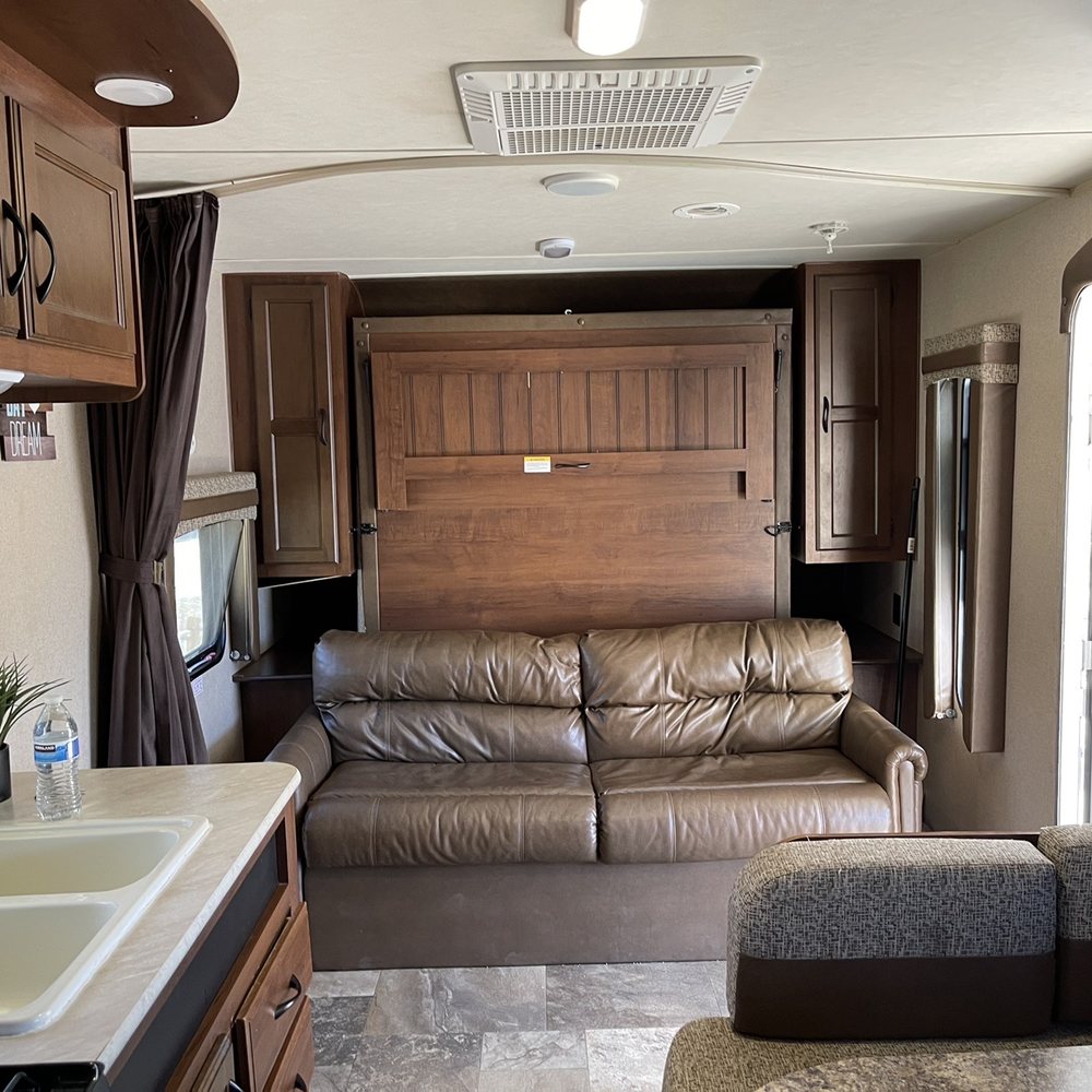 Lake RV - Inside of trailer - Self Storage Near Me - Perris, California Lake RV - Inside of trailer - Self Storage Near Me - Perris, California