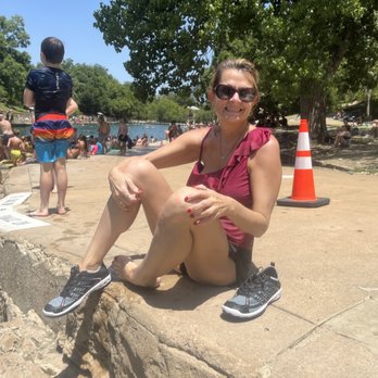Barton Springs Pool - Getting ready for the diving board - Swimming Pools Near Me - Austin, Texas