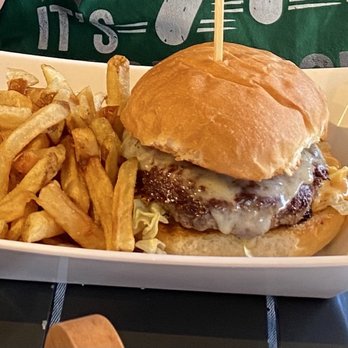 Worthy Kitchen - The Kitchen burger with regular fries was delicious and perfectly made. - New American Near Me - Woodstock, Vermont Worthy Kitchen - The Kitchen burger with regular fries was delicious and perfectly made. - New American Near Me - Woodstock, Vermont