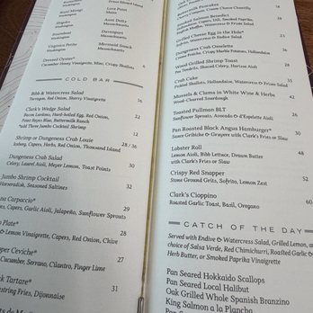 Clark's Oyster Bar - Menu - Desserts Near Me - Menlo Park, California Clark's Oyster Bar - Menu - Desserts Near Me - Menlo Park, California