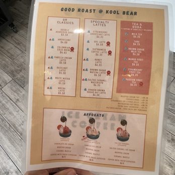 Good Roast at Kool Bear - Menu - Ice Cream & Frozen Yogurt Near Me - Orlando, Florida