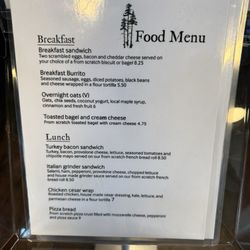 Timber Coffee Company - Food Menu