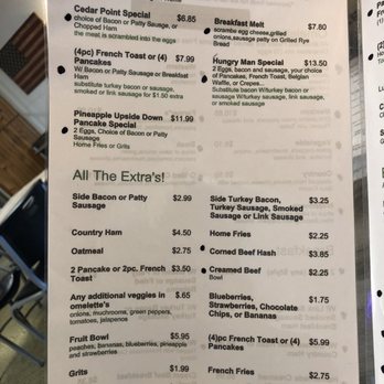 Cedar Point Restaurant - Menu 7/26/2020 - Breakfast & Brunch Near Me - Spring Lake, North Carolina Cedar Point Restaurant - Menu 7/26/2020 - Breakfast & Brunch Near Me - Spring Lake, North Carolina