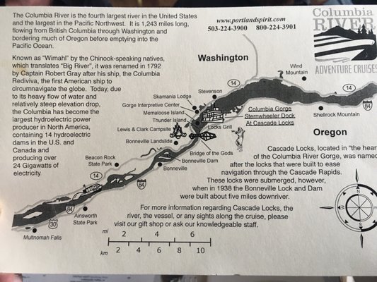 Menu photo 7 Sternwheeler Columbia Gorge Cruises Cascade Locks, OR