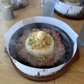 Sizzling Lunch - Garlic beef rice - Japanese Near Me - San Jose, California Sizzling Lunch - Garlic beef rice - Japanese Near Me - San Jose, California