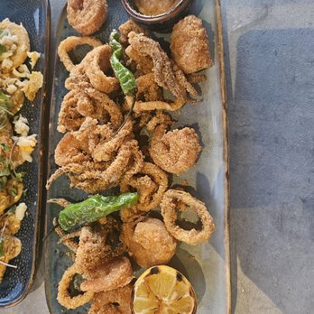 City Cellars HTX - Crispy Calamari and Shrimp - New American Near Me - Houston, Texas
