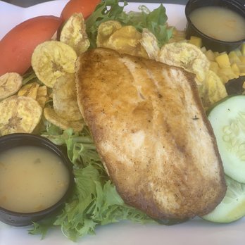 Conch Republic Seafood - Island Salad with Mahi - Seafood Near Me - Key West, Florida Conch Republic Seafood - Island Salad with Mahi - Seafood Near Me - Key West, Florida