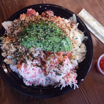 Poke Salad Bar - 3/2016 My custom small poke bowl with extra scoop of crab and avocado :) - Poke Near Me - Pasadena, California Poke Salad Bar - 3/2016 My custom small poke bowl with extra scoop of crab and avocado :) - Poke Near Me - Pasadena, California